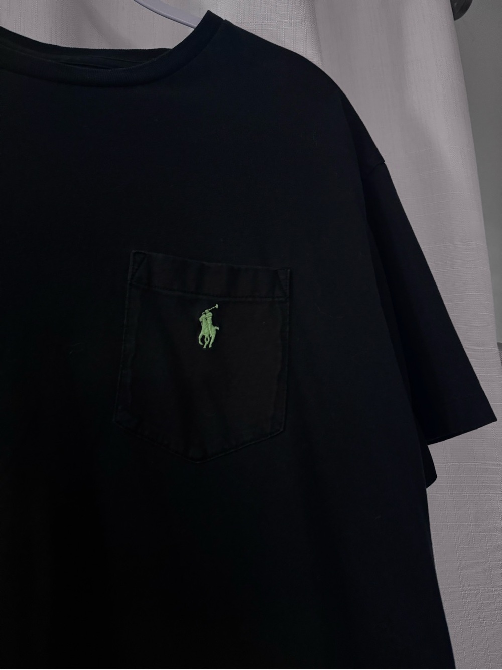 Polo Ralph Lauren Black Pocket Tee with Green Pony Embroidery - Men's Shirt